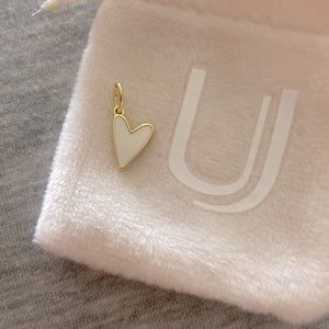 Uncommon James white enamel heart charm